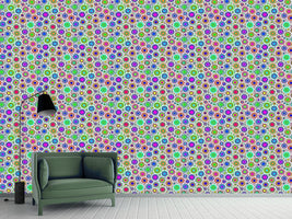 patterned-wallpaper-neon-bubbles