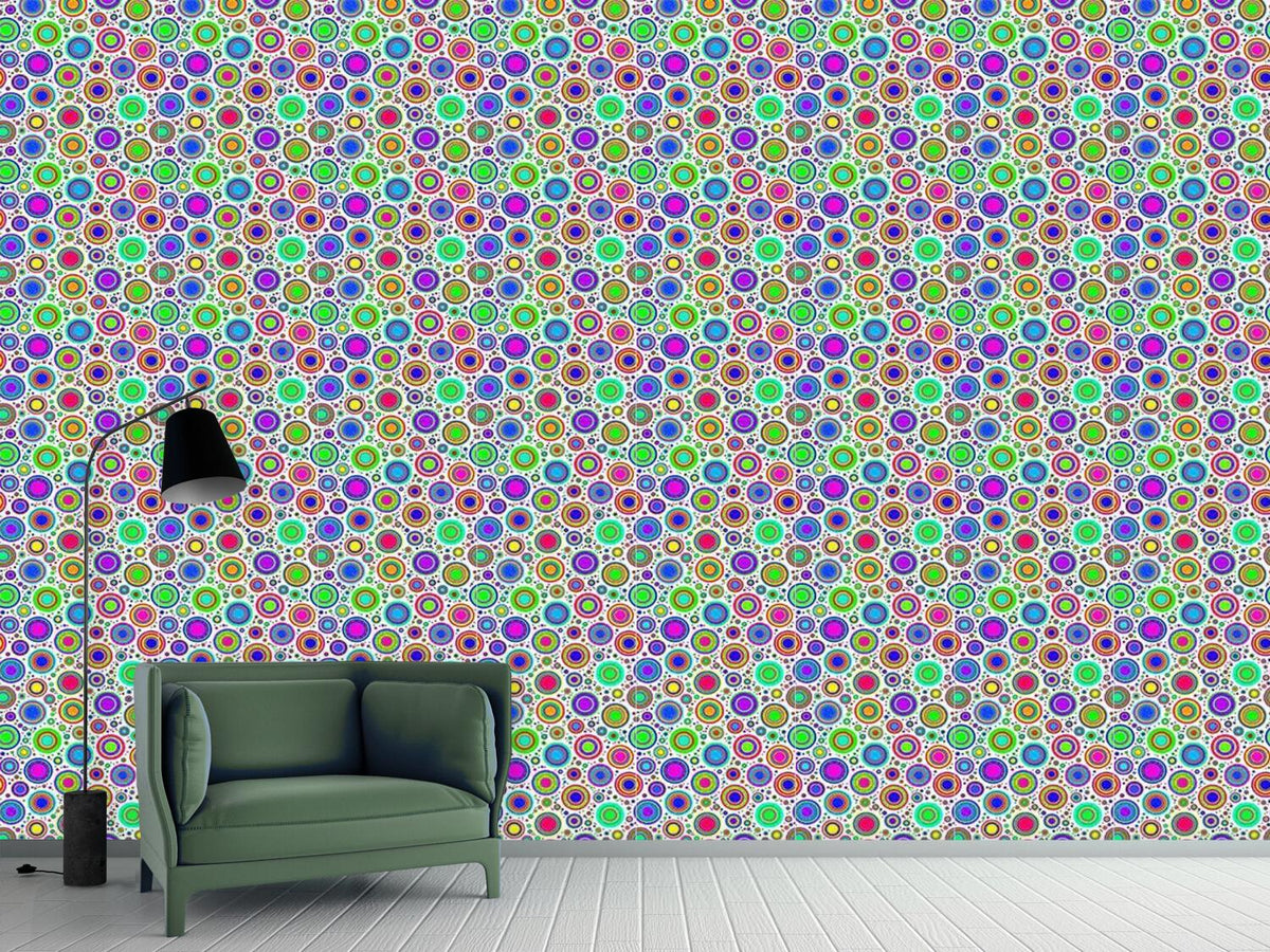 patterned-wallpaper-neon-bubbles