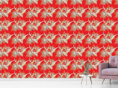 patterned-wallpaper-fire-lily