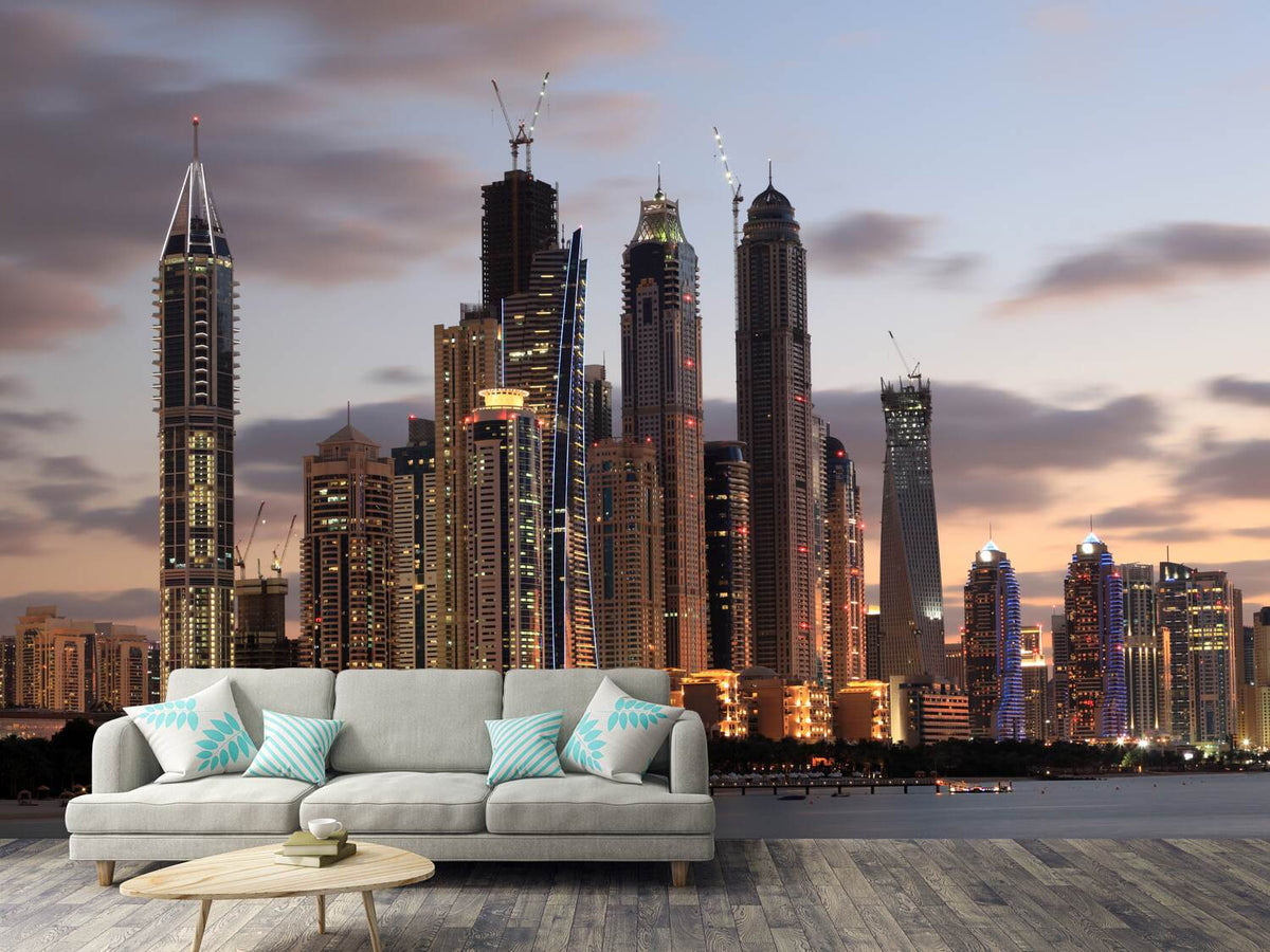 photo-wallpaper-skyline-dubai-at-sunset