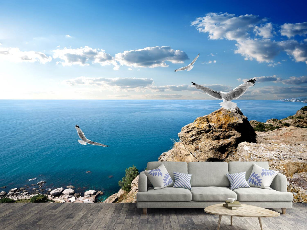 photo-wallpaper-the-seagulls-and-the-sea