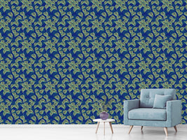 patterned-wallpaper-birch-leaf-at-night