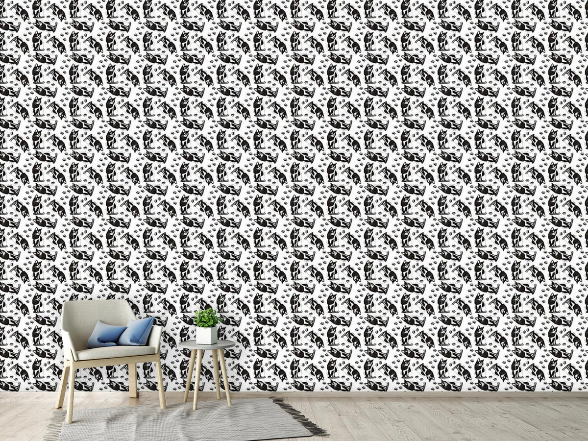 patterned-wallpaper-cats-on-their-watch