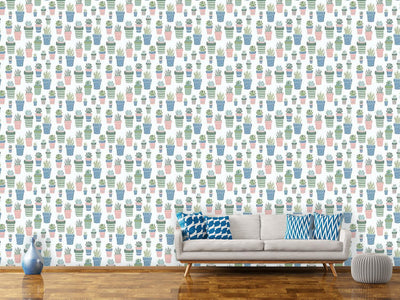 patterned-wallpaper-succulent-pots