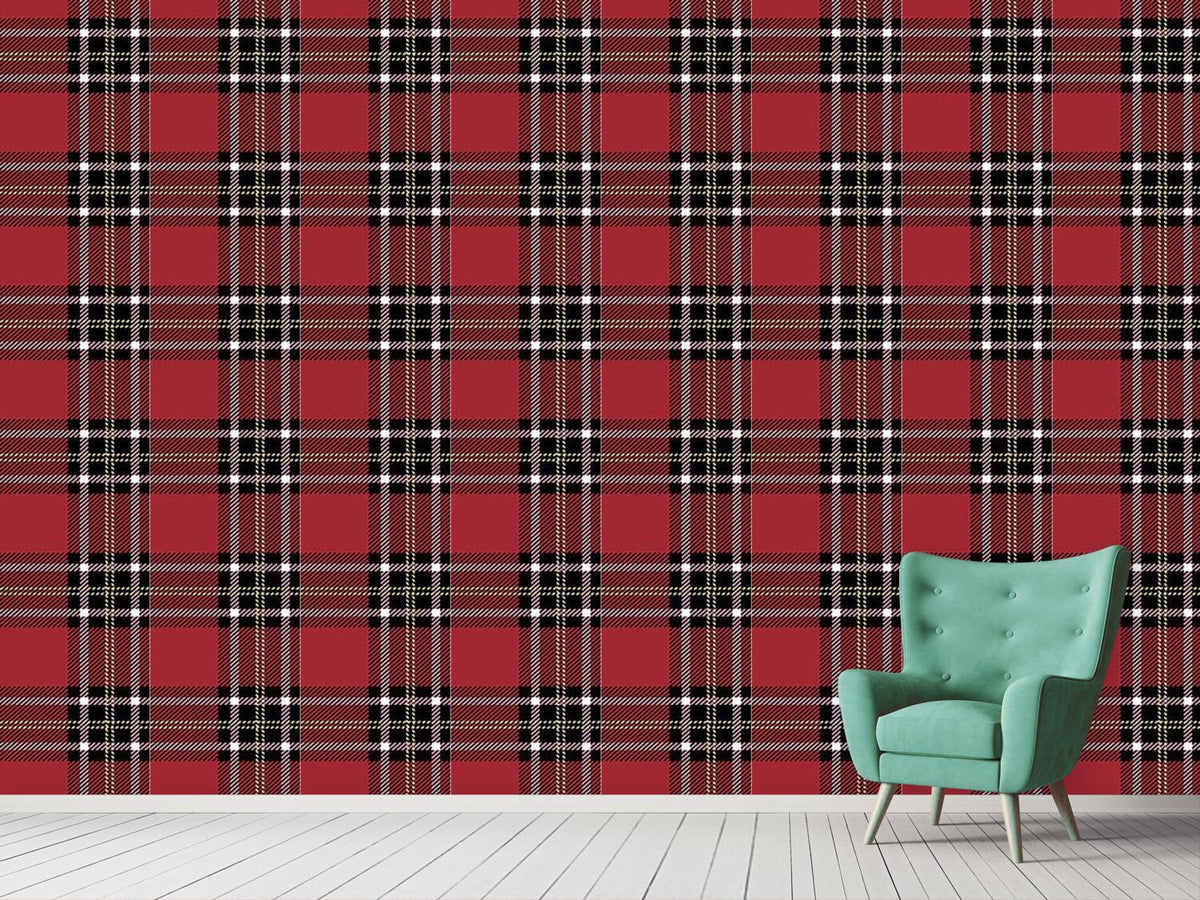 patterned-wallpaper-scottish-tartan