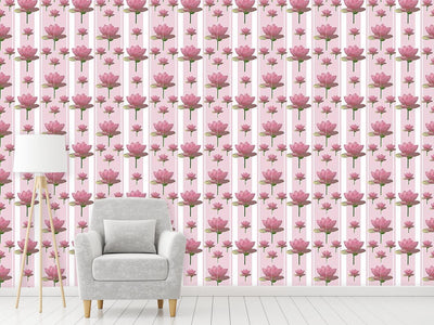 patterned-wallpaper-lotus-flowers-on-patrol