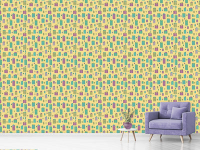 patterned-wallpaper-doodle-houses