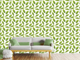 patterned-wallpaper-watercolor-leaves