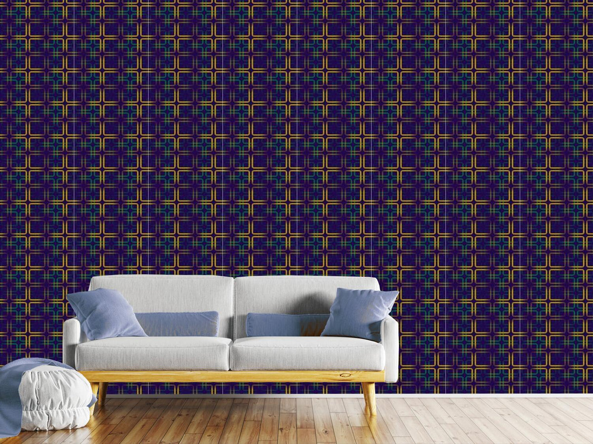 patterned-wallpaper-golden-frames