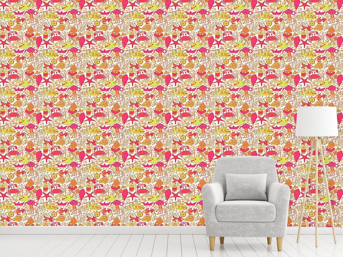 patterned-wallpaper-happy-yellow-submarine