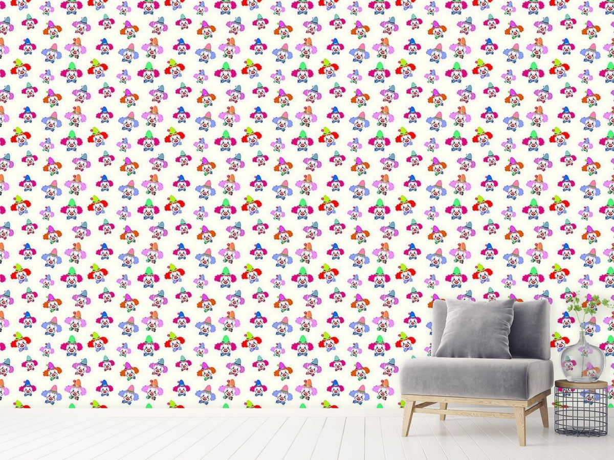 patterned-wallpaper-friendly-clowns