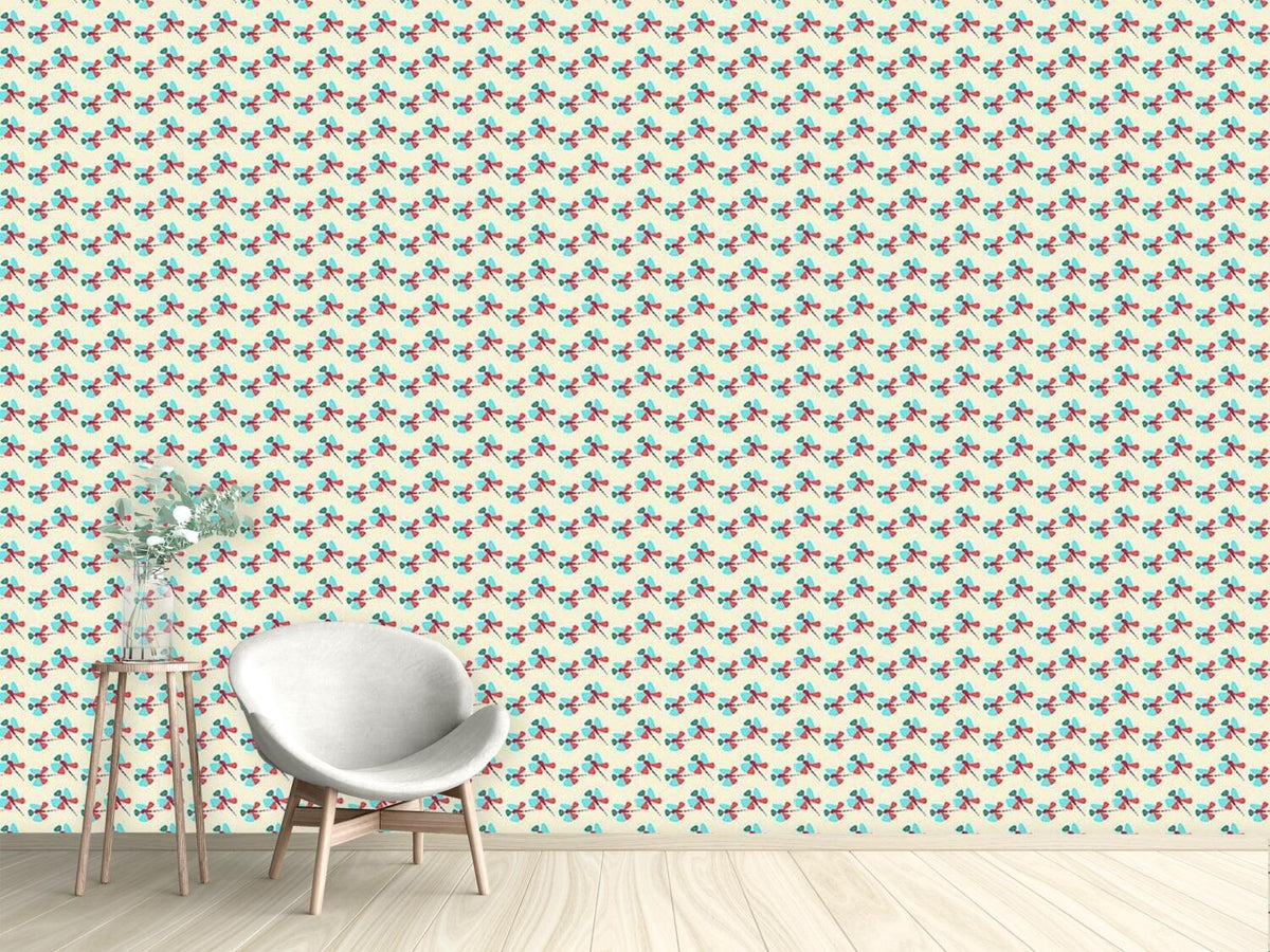 patterned-wallpaper-dragonfly