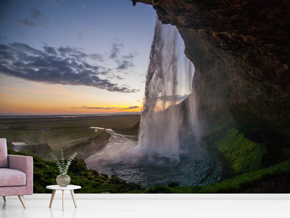 photo-wallpaper-evening-mood-at-the-waterfall