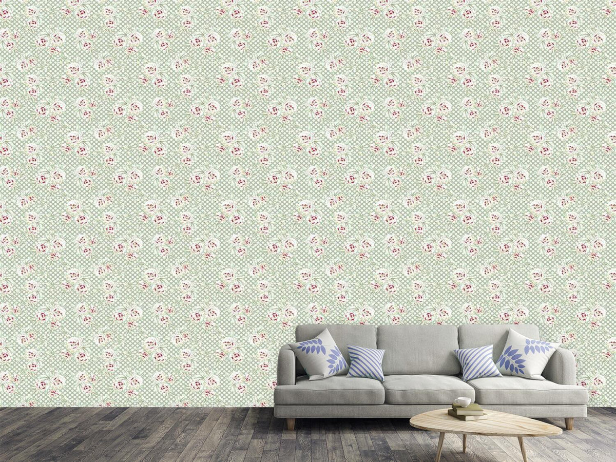 patterned-wallpaper-roses-and-polkadots