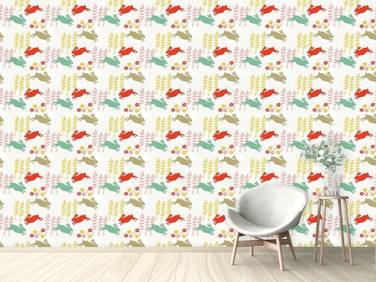 patterned-wallpaper-funny-bunny-hip-hop