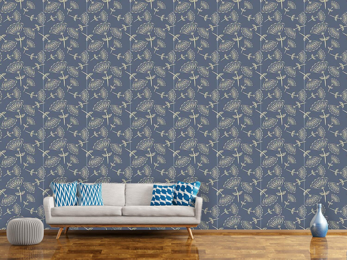 patterned-wallpaper-fan-flowers-on-blueprint