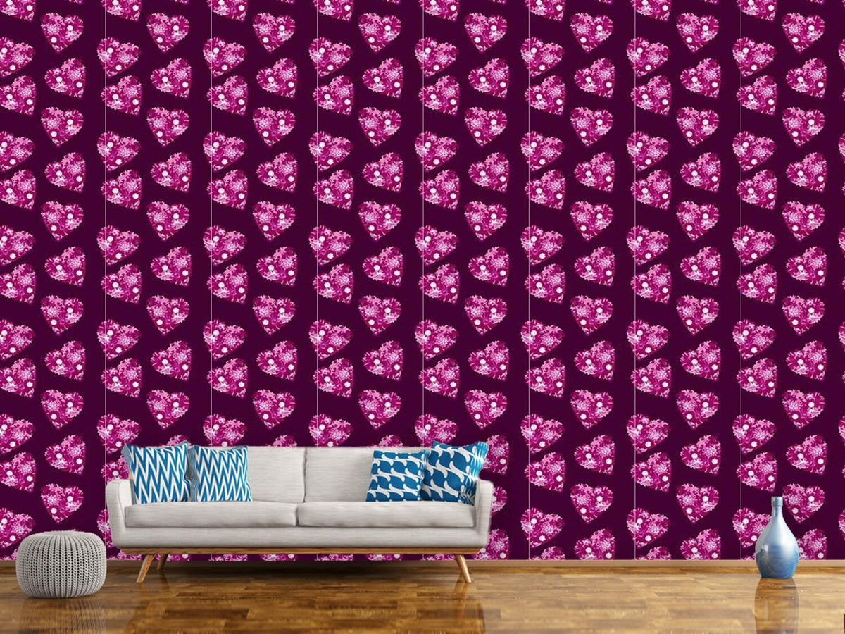 patterned-wallpaper-floral-hearts