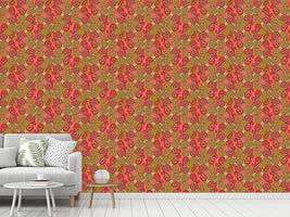 patterned-wallpaper-cucuteni-spirals-orange