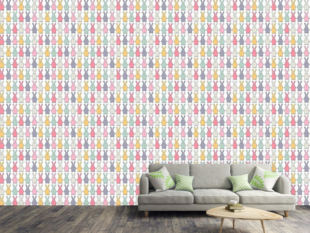 patterned-wallpaper-funny-lucky-bunny