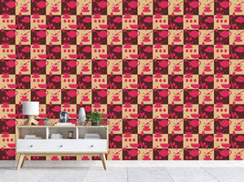 patterned-wallpaper-breakfast-table