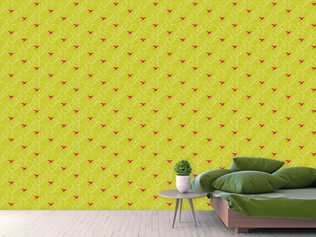 patterned-wallpaper-hummingbird