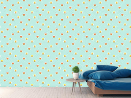 patterned-wallpaper-retro-flowers-in-the-spotlight