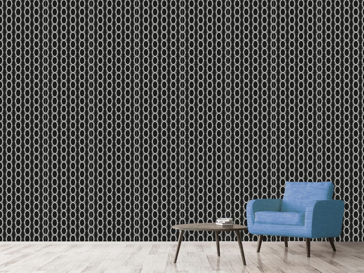 patterned-wallpaper-chained-ovals