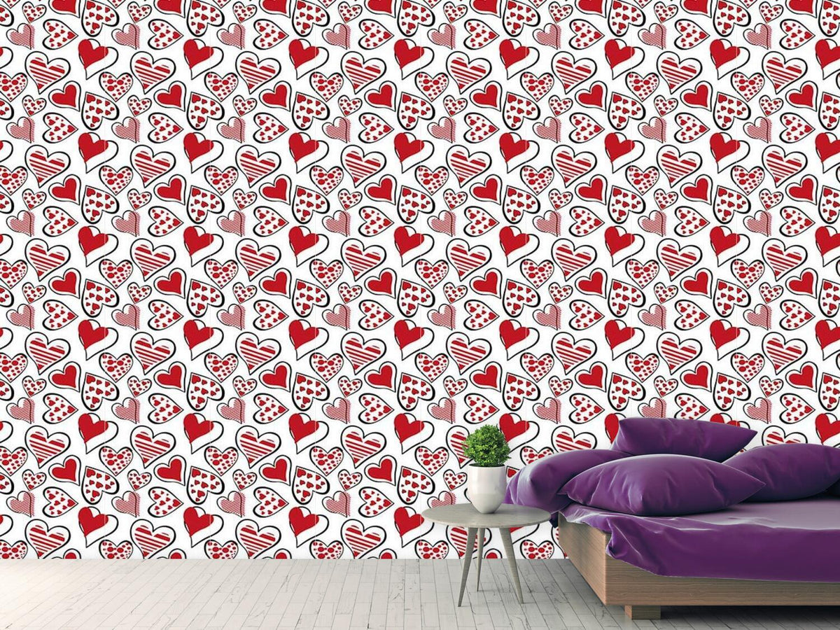 patterned-wallpaper-i-open-my-heart