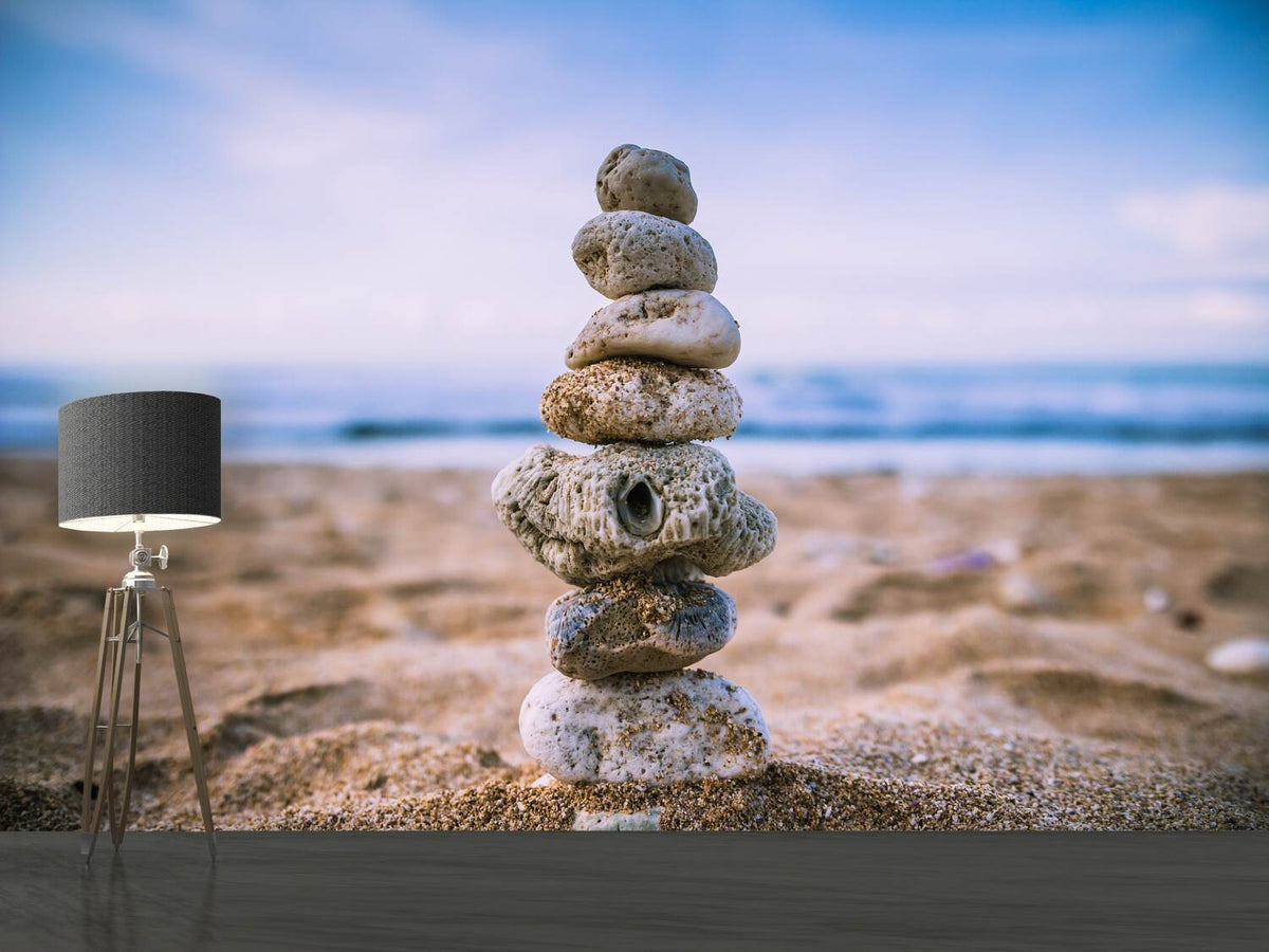 photo-wallpaper-stone-pile-on-the-beach