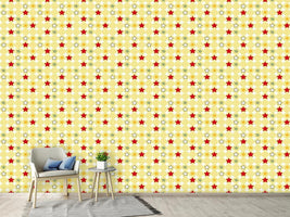 patterned-wallpaper-stars-and-circles