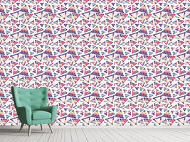 patterned-wallpaper-crystals-in-triangular-shape