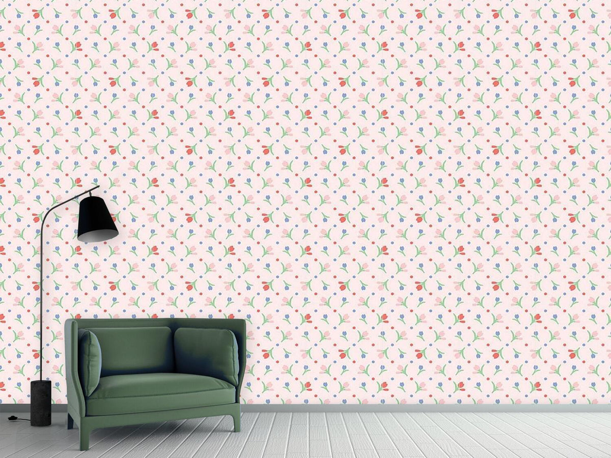 patterned-wallpaper-spring-flowers