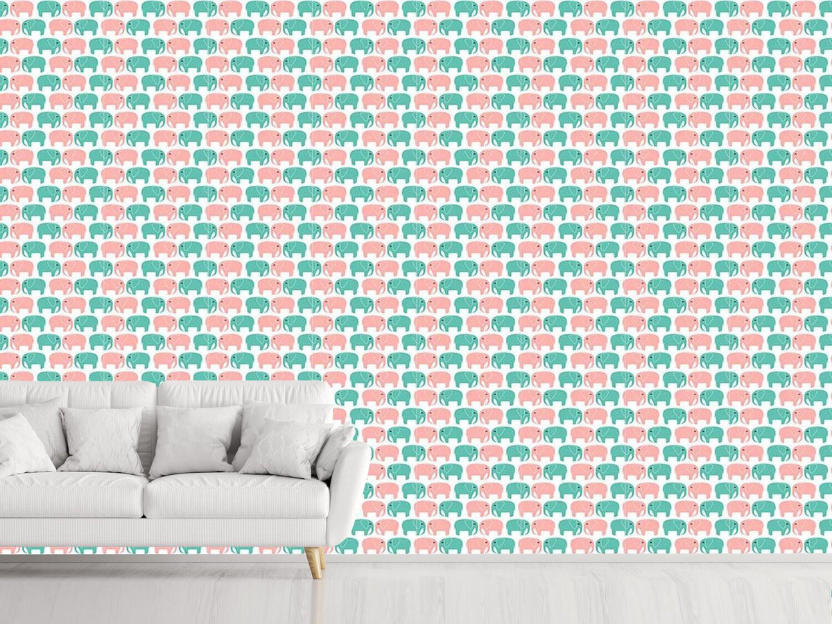 patterned-wallpaper-elephants-in-love