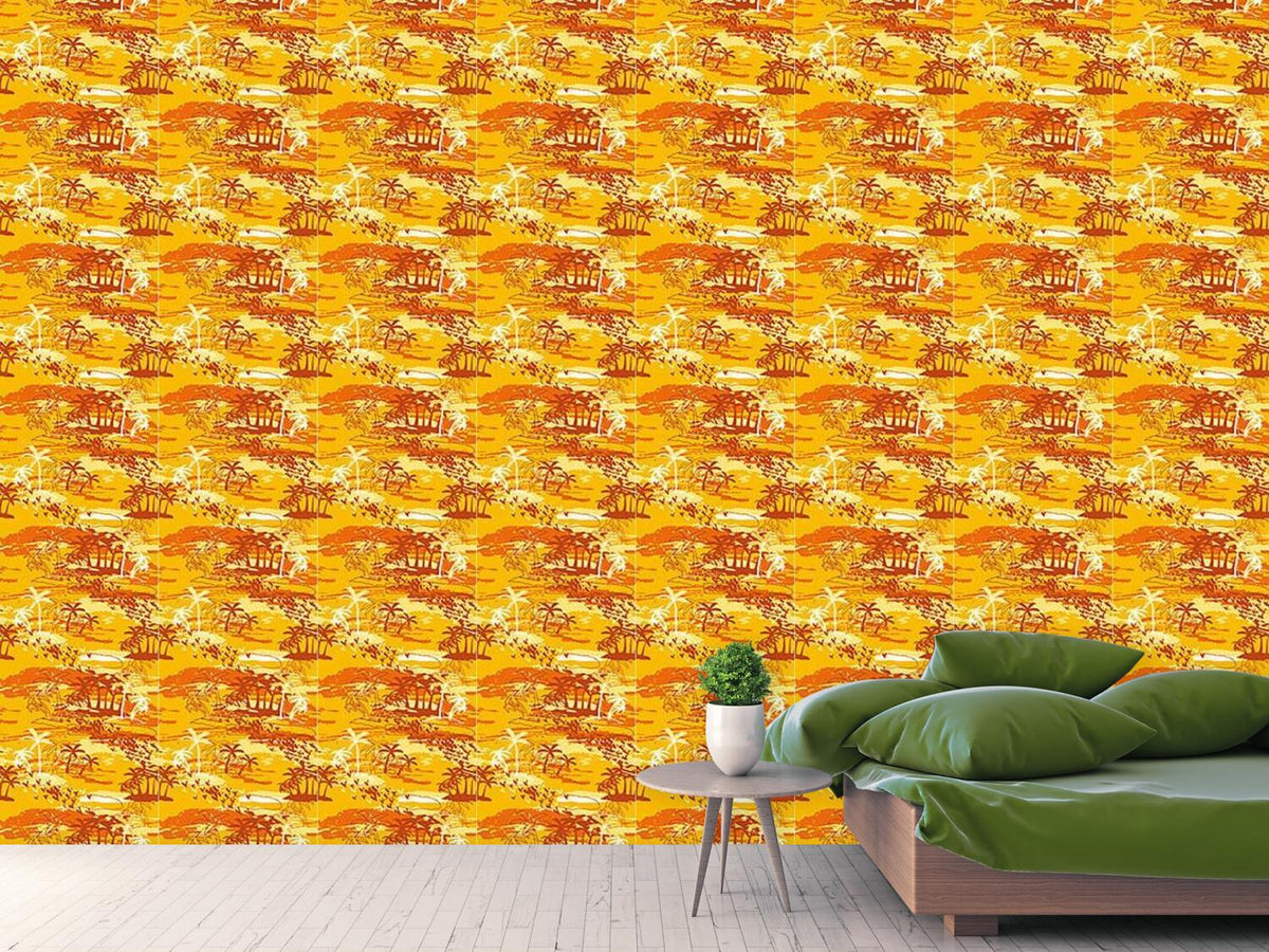 patterned-wallpaper-paradise-island-yellow