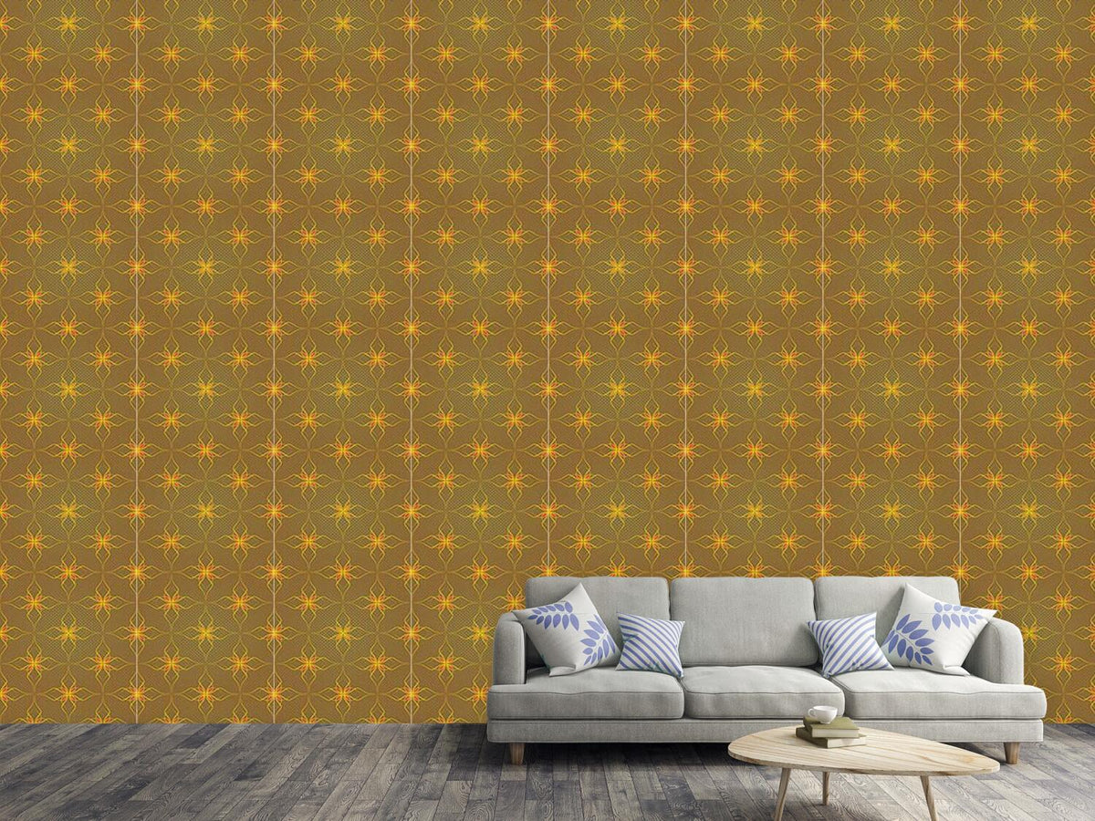 patterned-wallpaper-flowers-in-gold