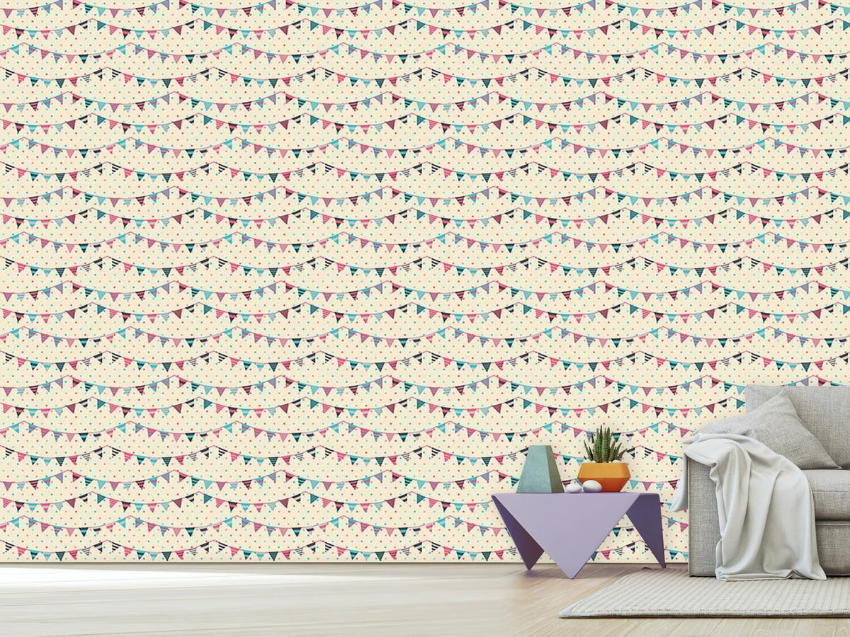 patterned-wallpaper-sweet-festoons-on-polkadots