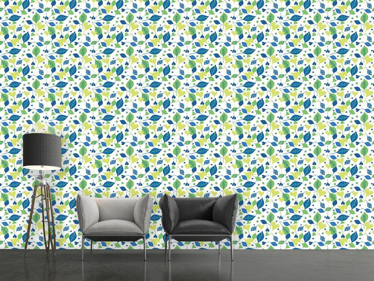 patterned-wallpaper-cheerful-leaf-mix