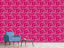 patterned-wallpaper-bush-clover-asia-pink