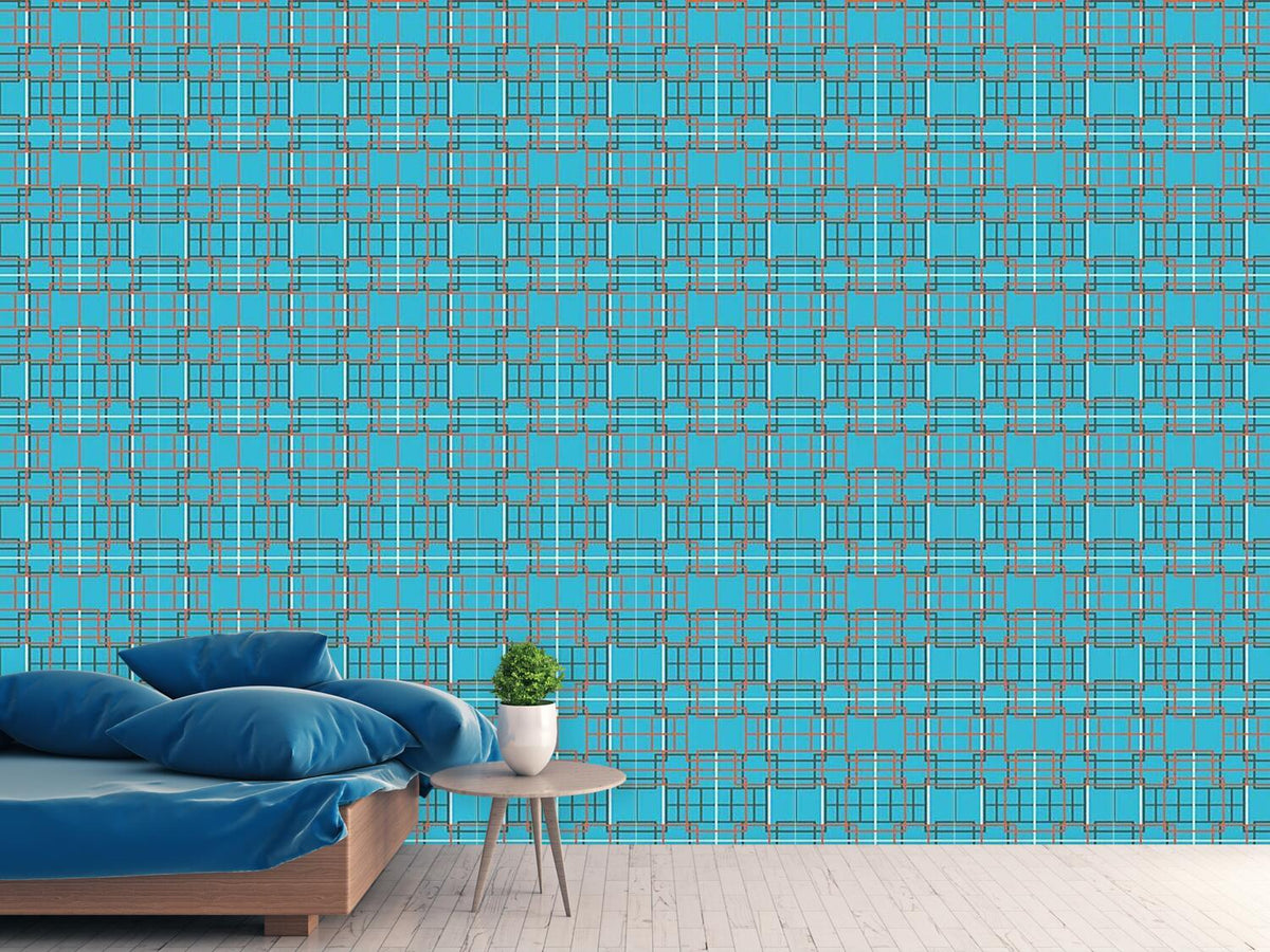 patterned-wallpaper-asian-lattice-turquoise