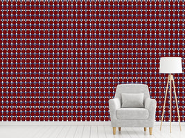 patterned-wallpaper-fleurs-de-lis-rouge