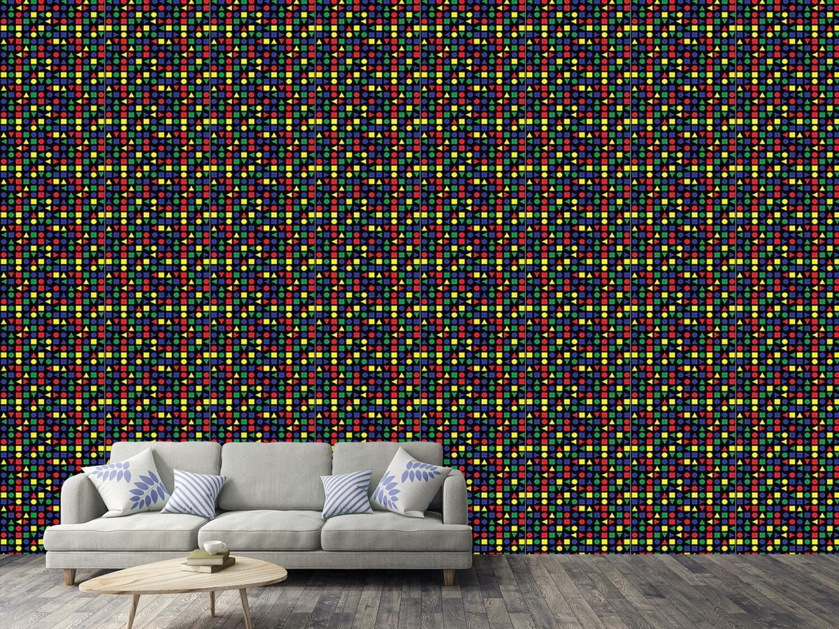 patterned-wallpaper-geometrical-shapes