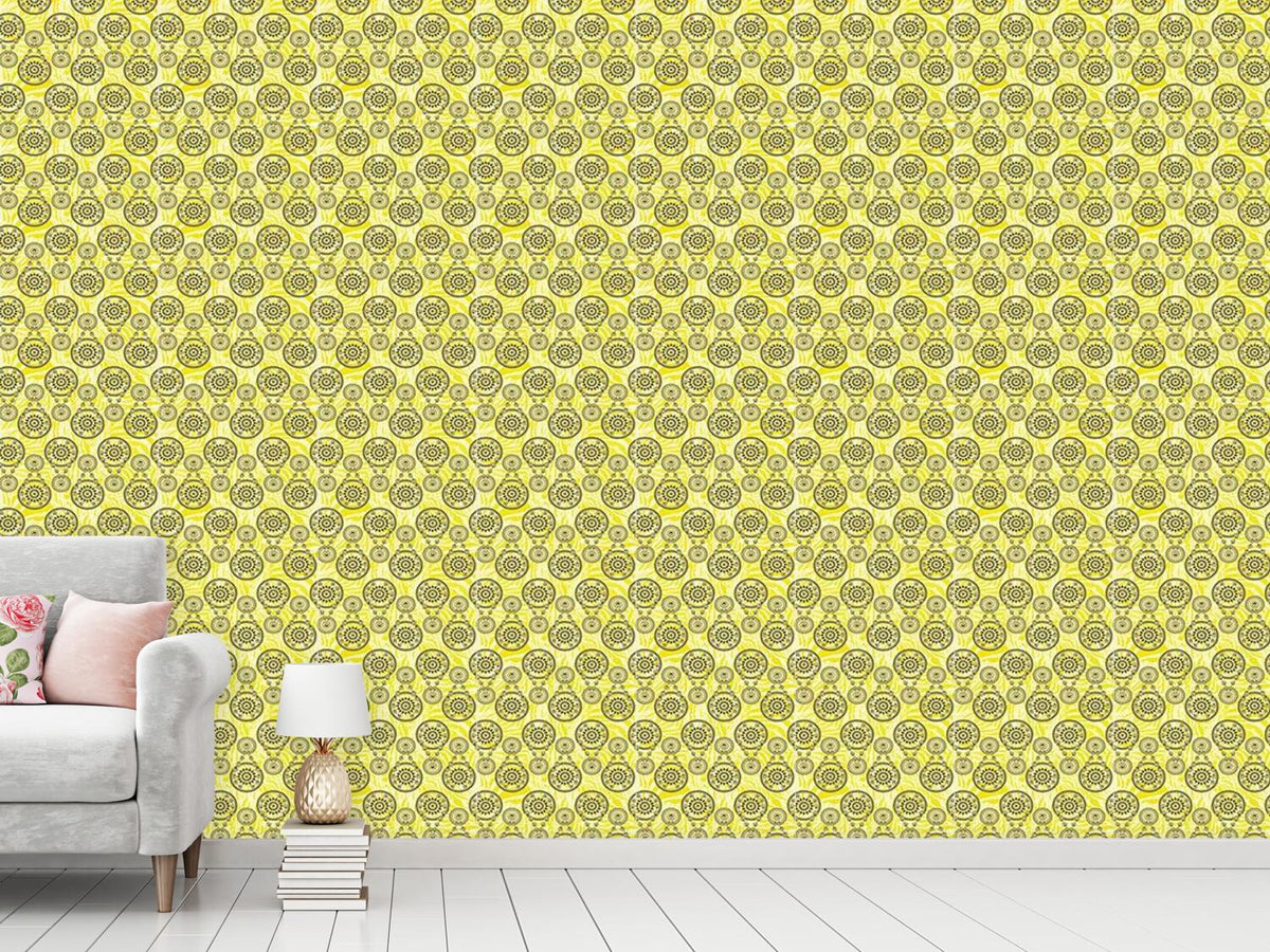 patterned-wallpaper-mehndi-yellow