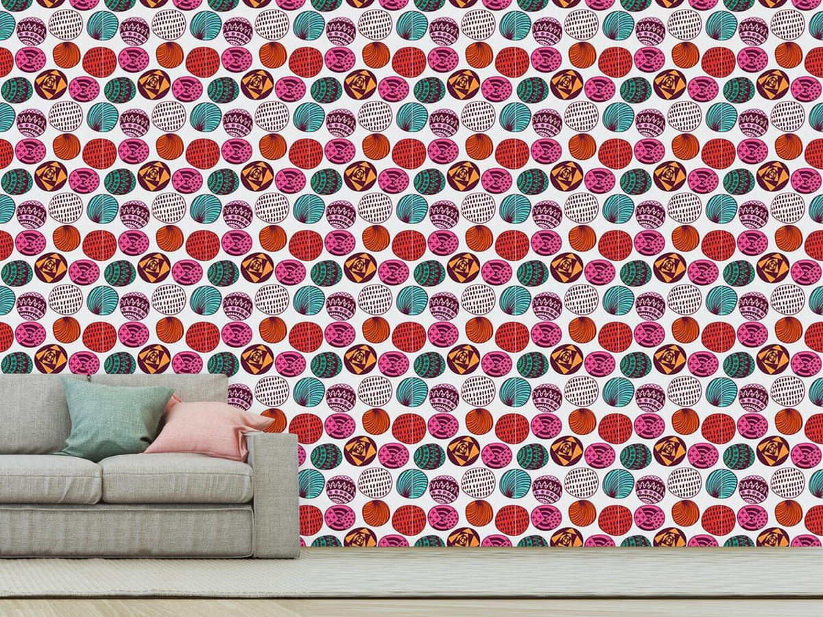 patterned-wallpaper-ethno-bubbles