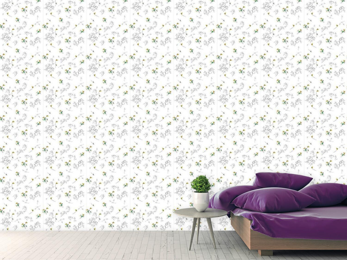 patterned-wallpaper-summer-flower-drawing