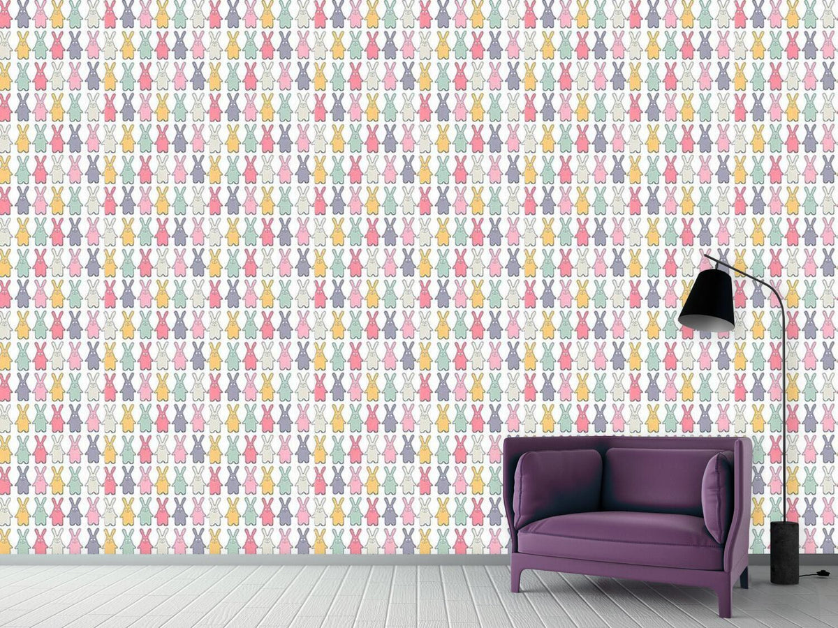 patterned-wallpaper-funny-lucky-bunny