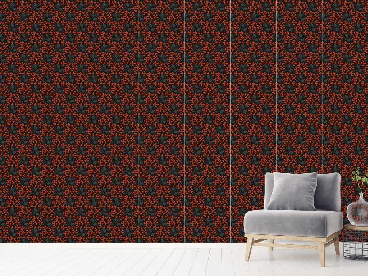 patterned-wallpaper-bones-and-spiders