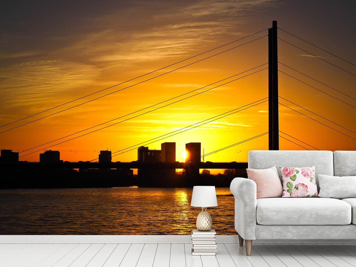 photo-wallpaper-skyline-dusseldorf-at-sunset