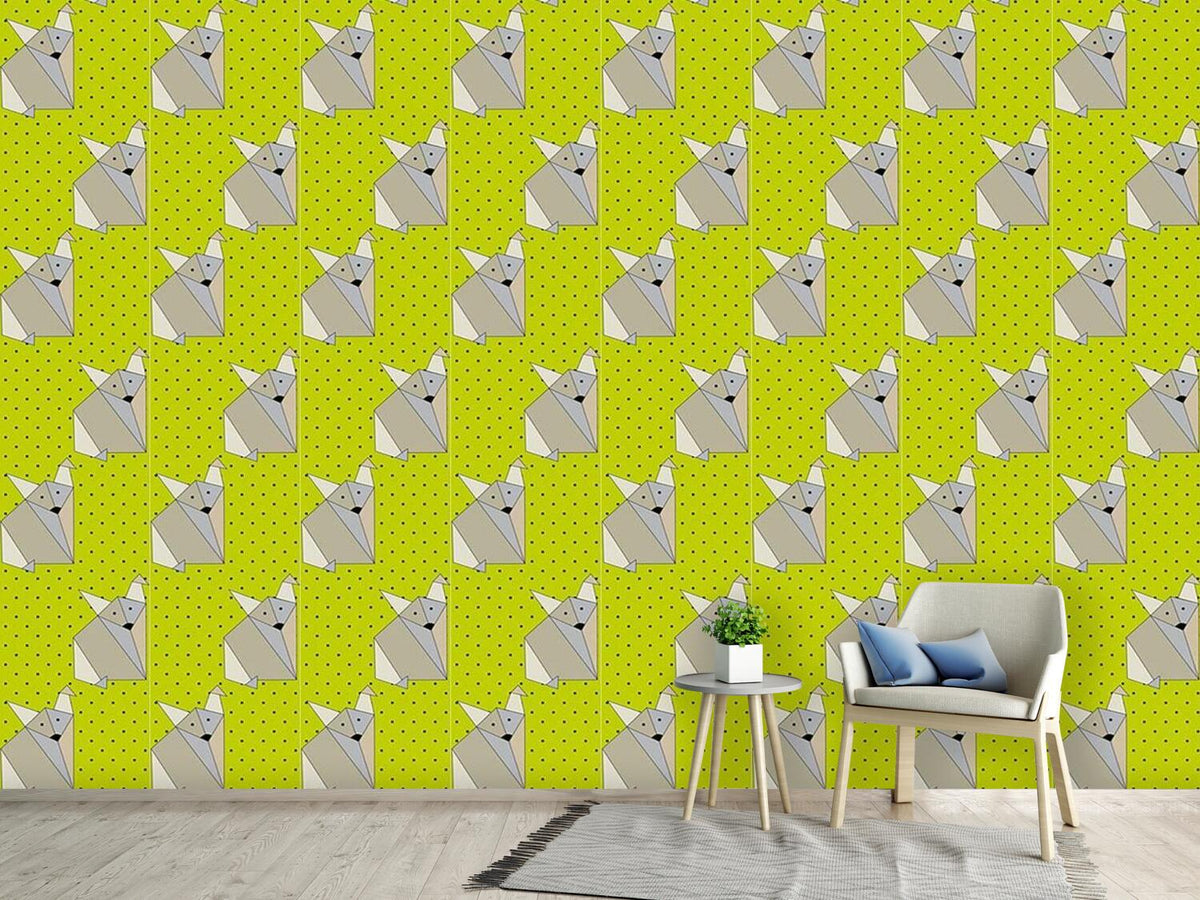 patterned-wallpaper-origami-fox-dot