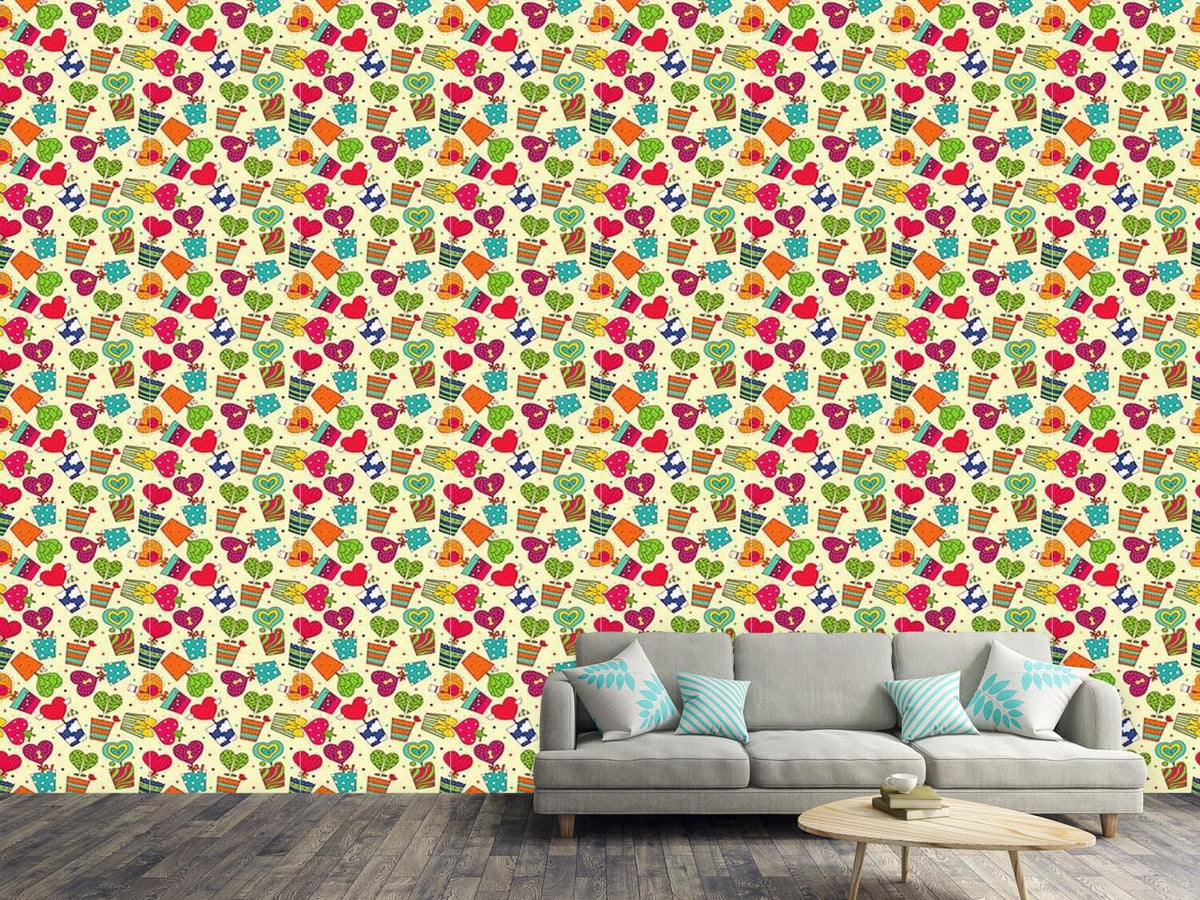 patterned-wallpaper-potted-plants-with-hearts