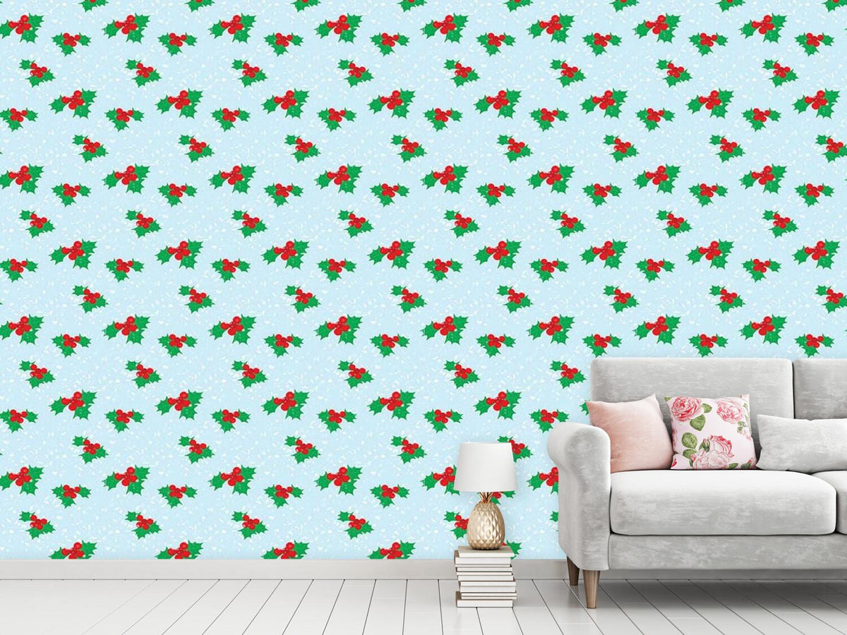 patterned-wallpaper-winterly-holly